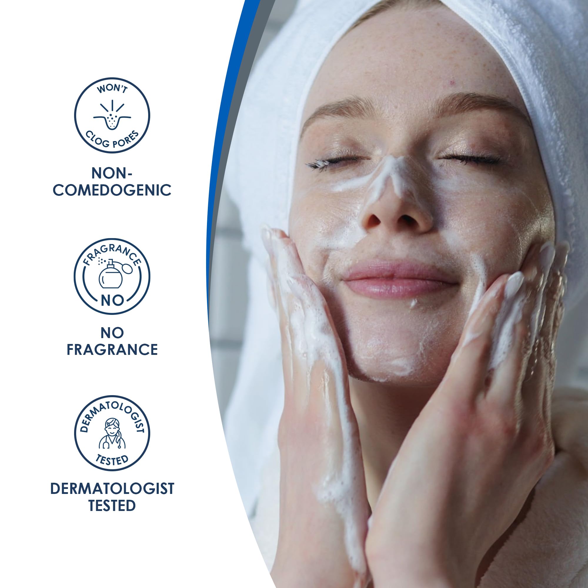 Vanicream Gentle Facial Cleanser fragrance-free composition minimizes irritants while cleansing.