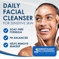 Vanicream Gentle Facial Cleanser foam shows creamy lather ideal for daily makeup removal.
