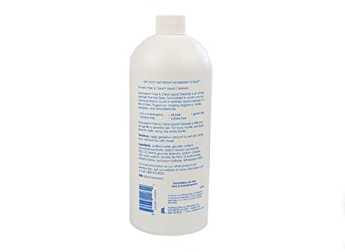 Vanicream Liquid Cleanser Refill bottle pour demonstrates mess-free dispensing for busy mornings.