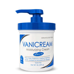 Vanicream Moisturizing Cream pump dispenser showing rich texture for sensitive skin