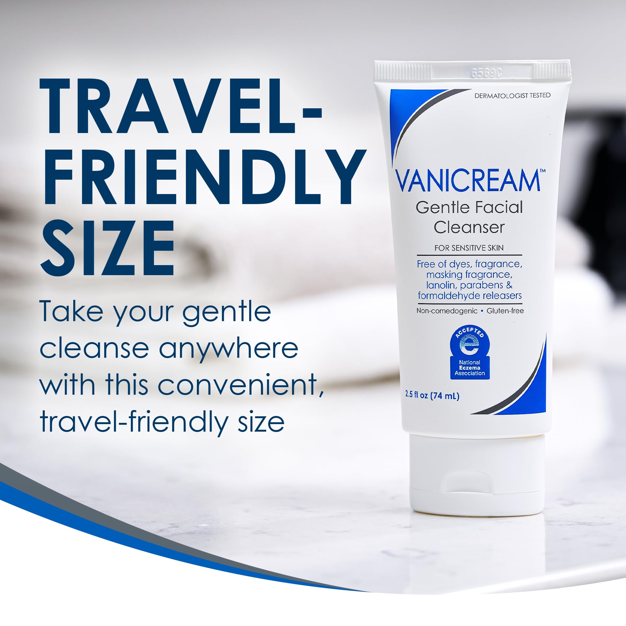 Vanicream Gentle Facial Cleanser contains no common irritants, making it suitable for sensitive skin.