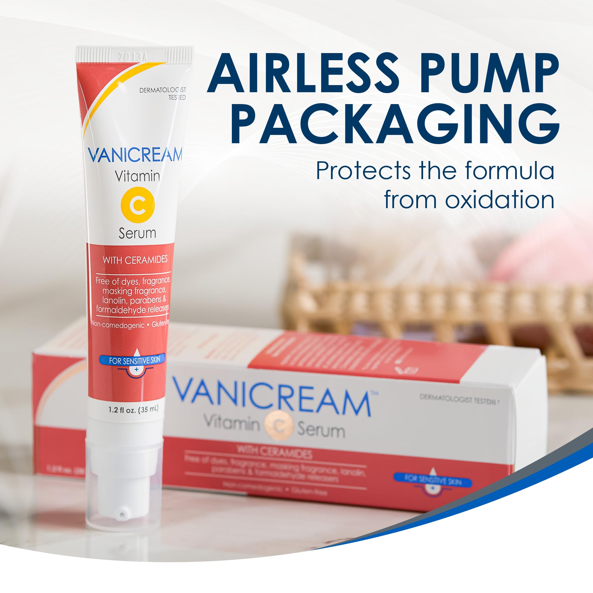 Fragrance-free Vanicream Vitamin C Serum suitable for sensitive skin.