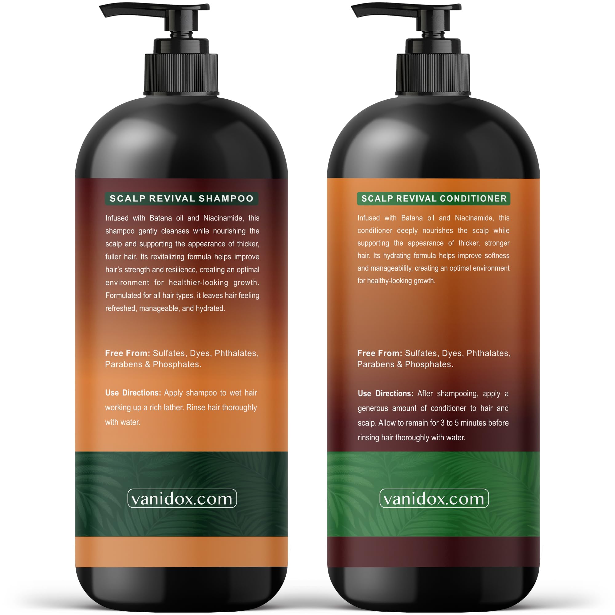 VANIDOX Batana Oil on mirror with towel evokes morning hair routine.