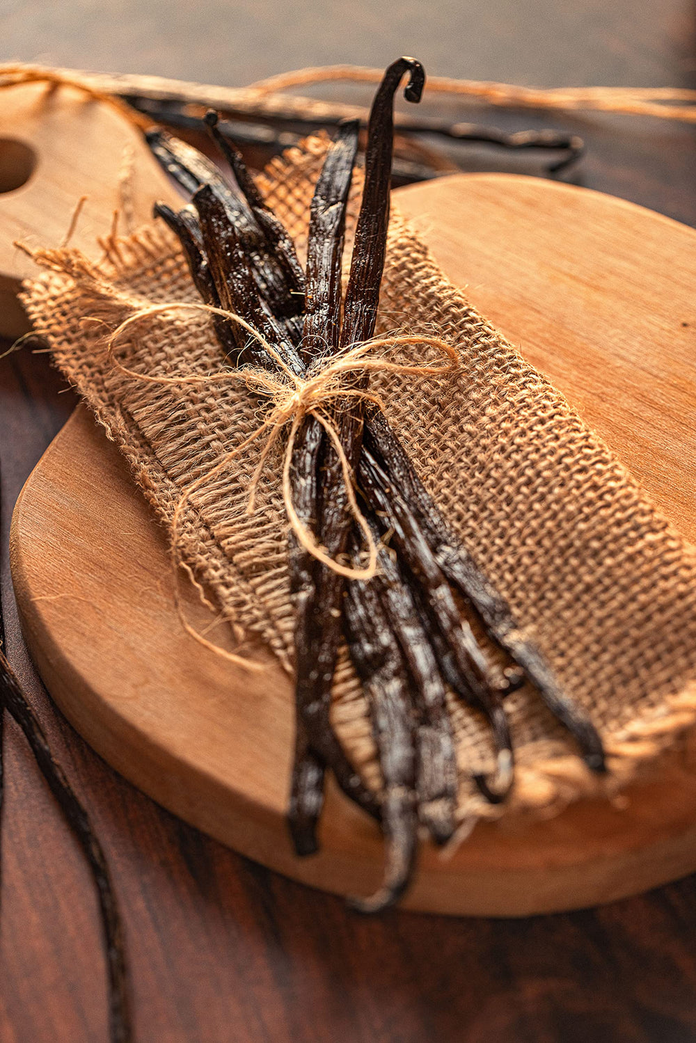 Vanilla Bean Kings close-up of vanilla seeds inside a pod.