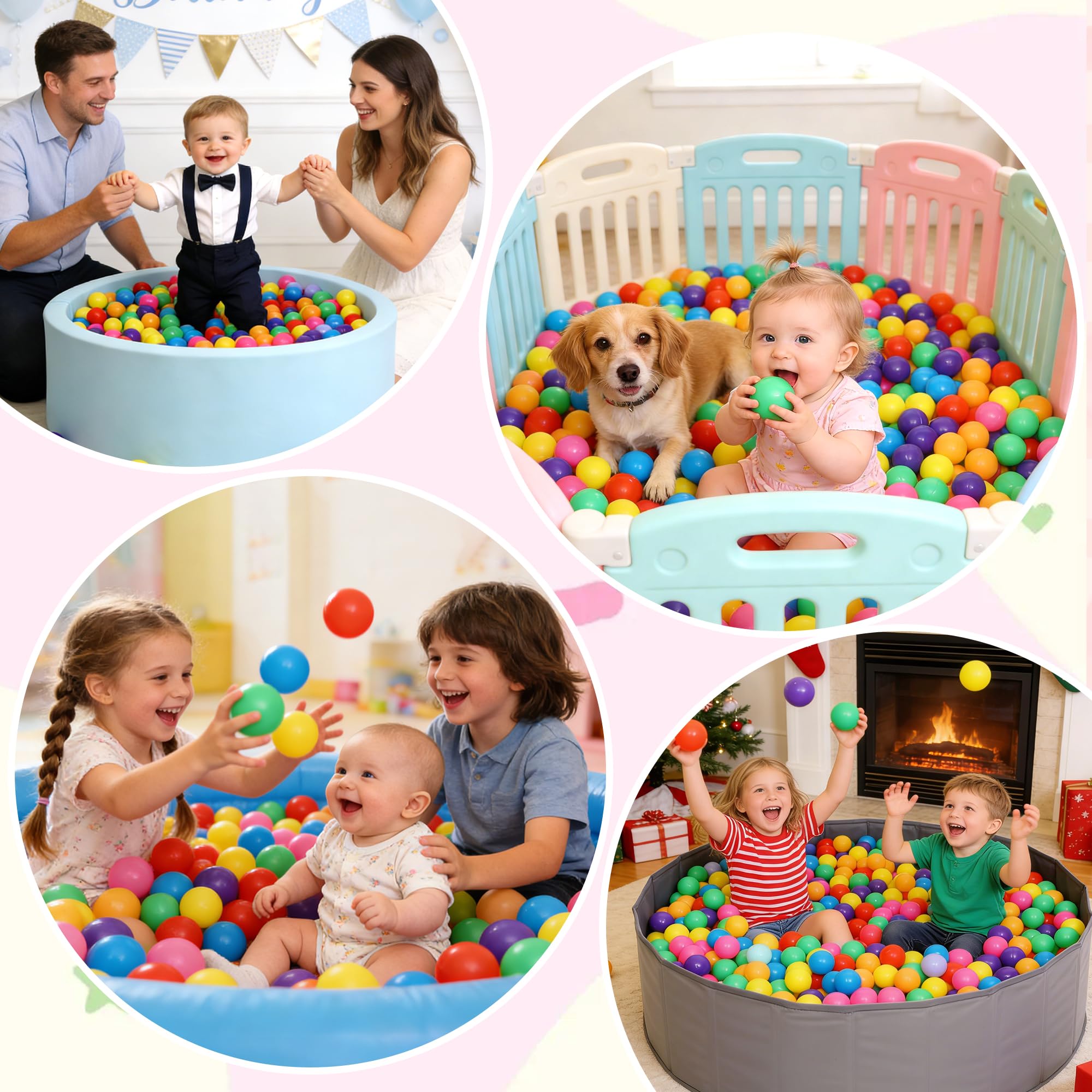Vanland ball pit balls support color recognition and simple counting activities
