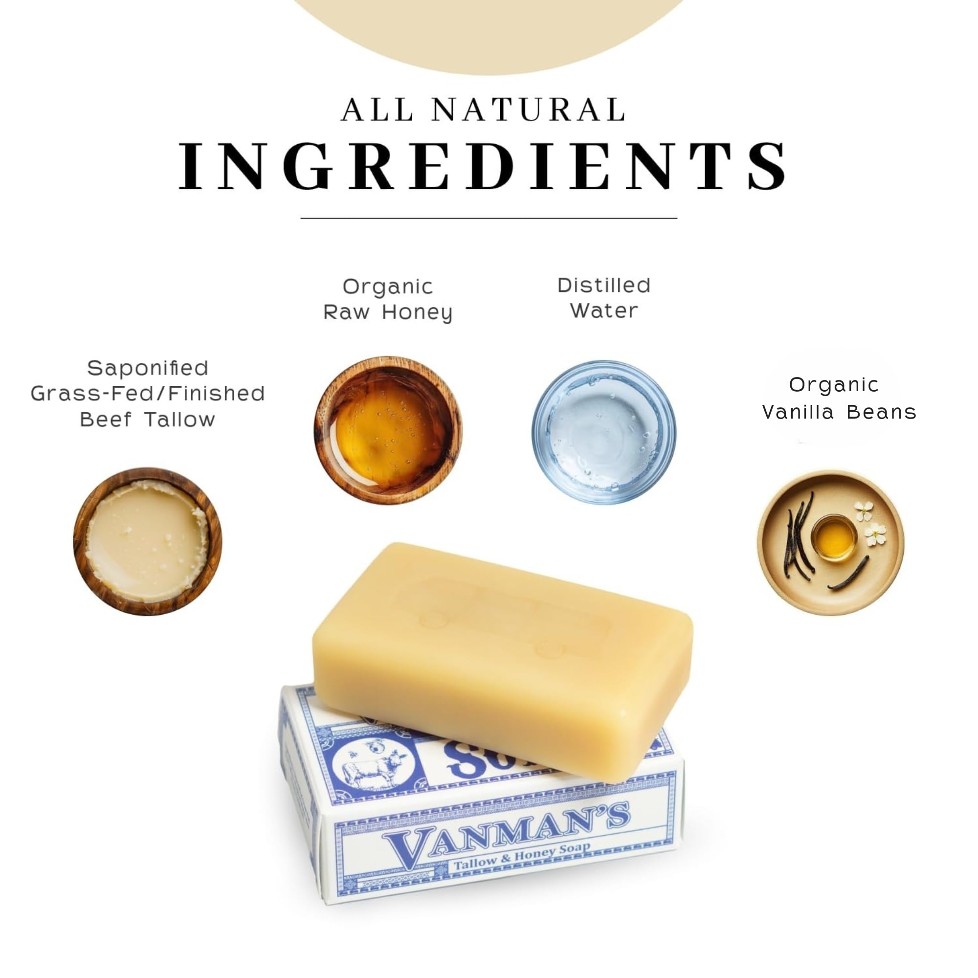 VanMan Beef Tallow Honey Bar Soap lather closeup showing rich foam