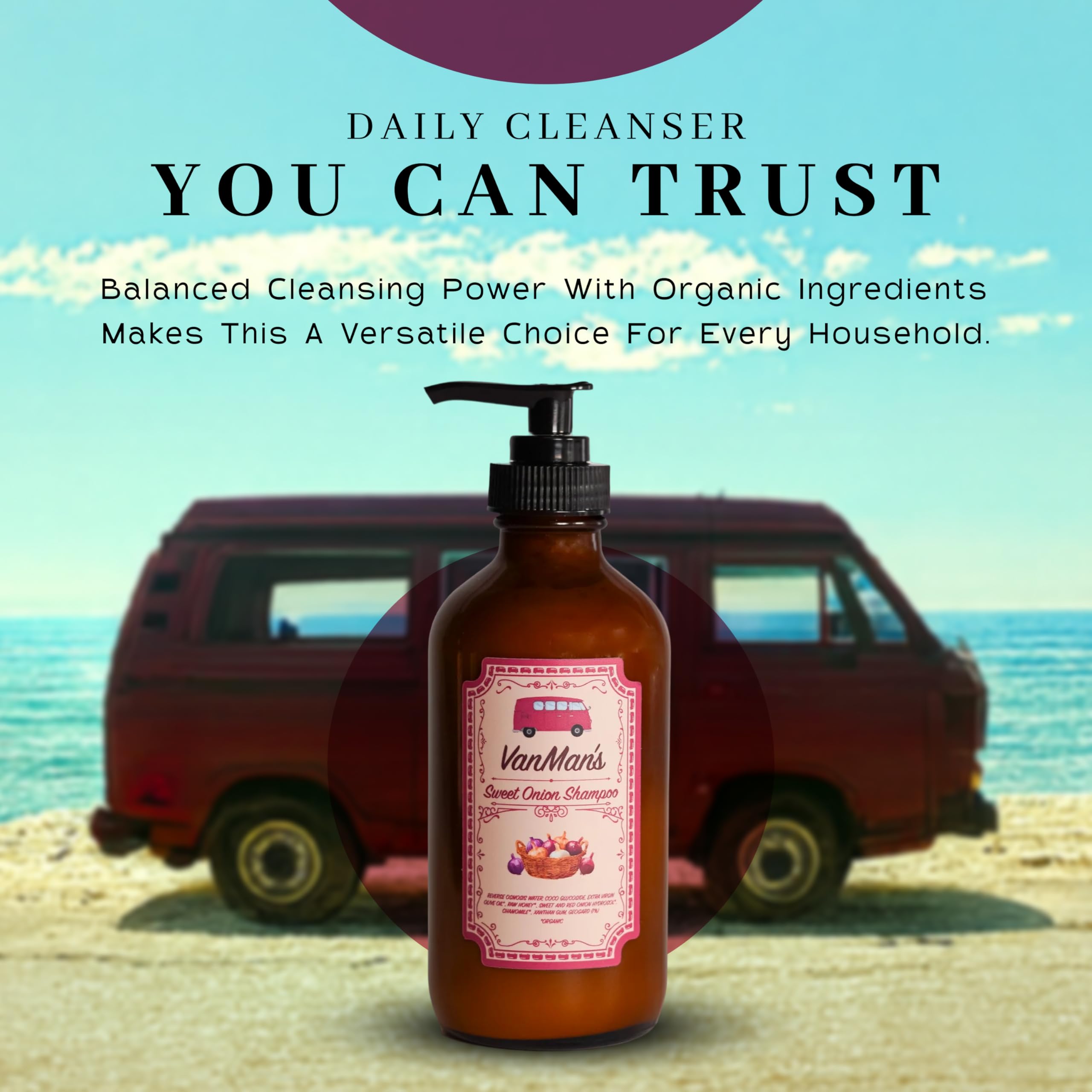 Lifestyle shot of clean, healthy-looking hair after daily use.