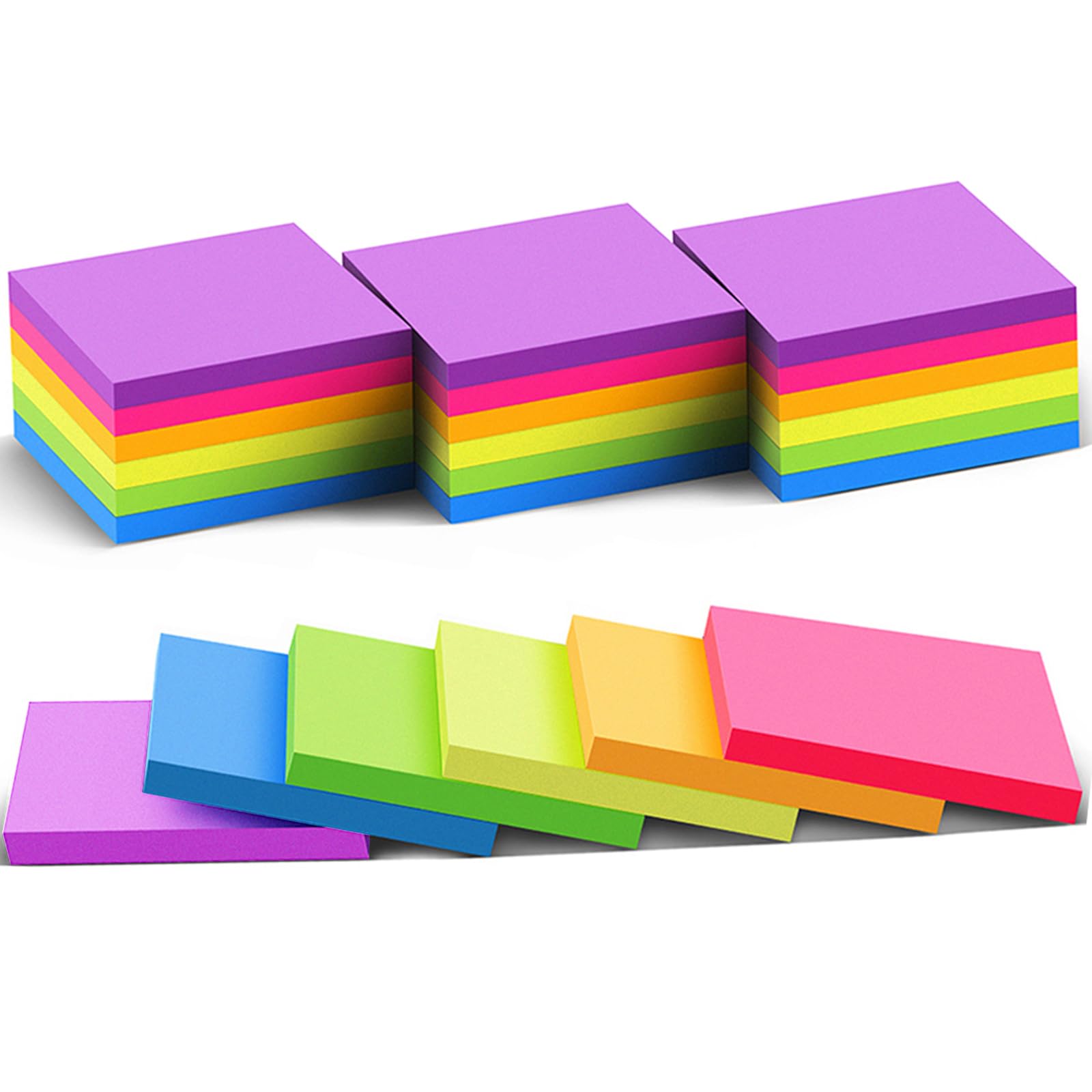 Vanpad sticky notes 3x3 in bright colors for eye-catching reminders on any surface.