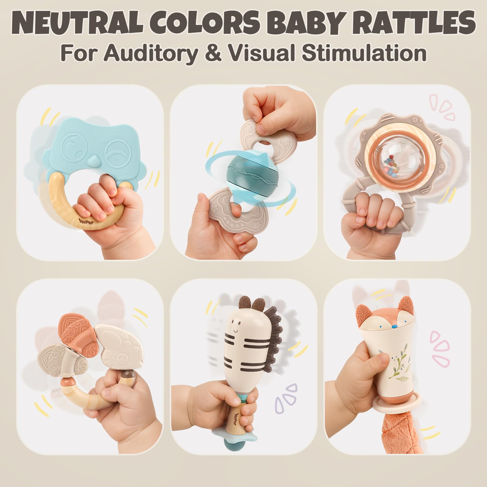 Vanplay bell-rattle toy delivering gentle sounds during play.