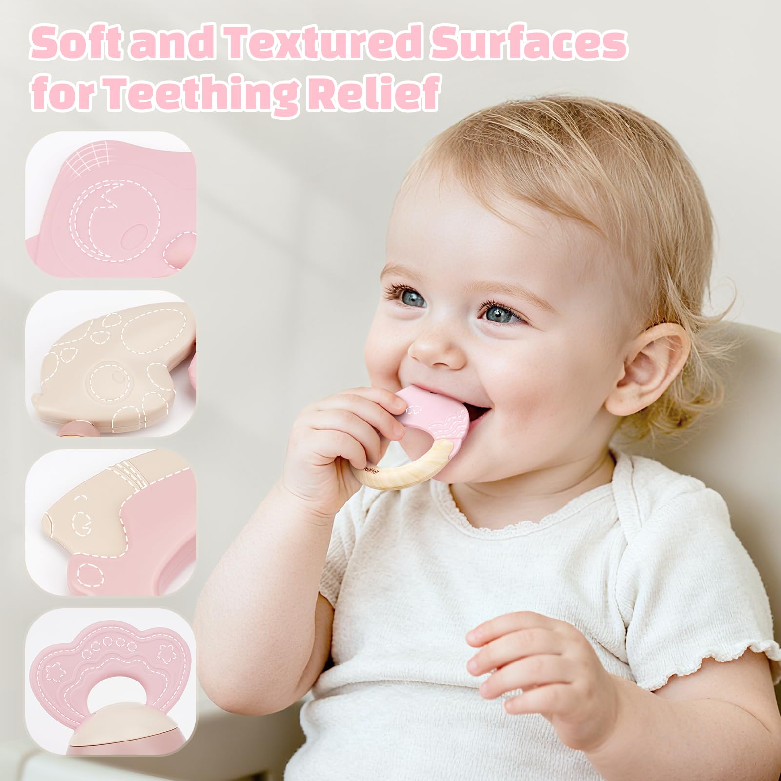 Vanplay ergonomic baby rattle design fits tiny hands for easy shaking.