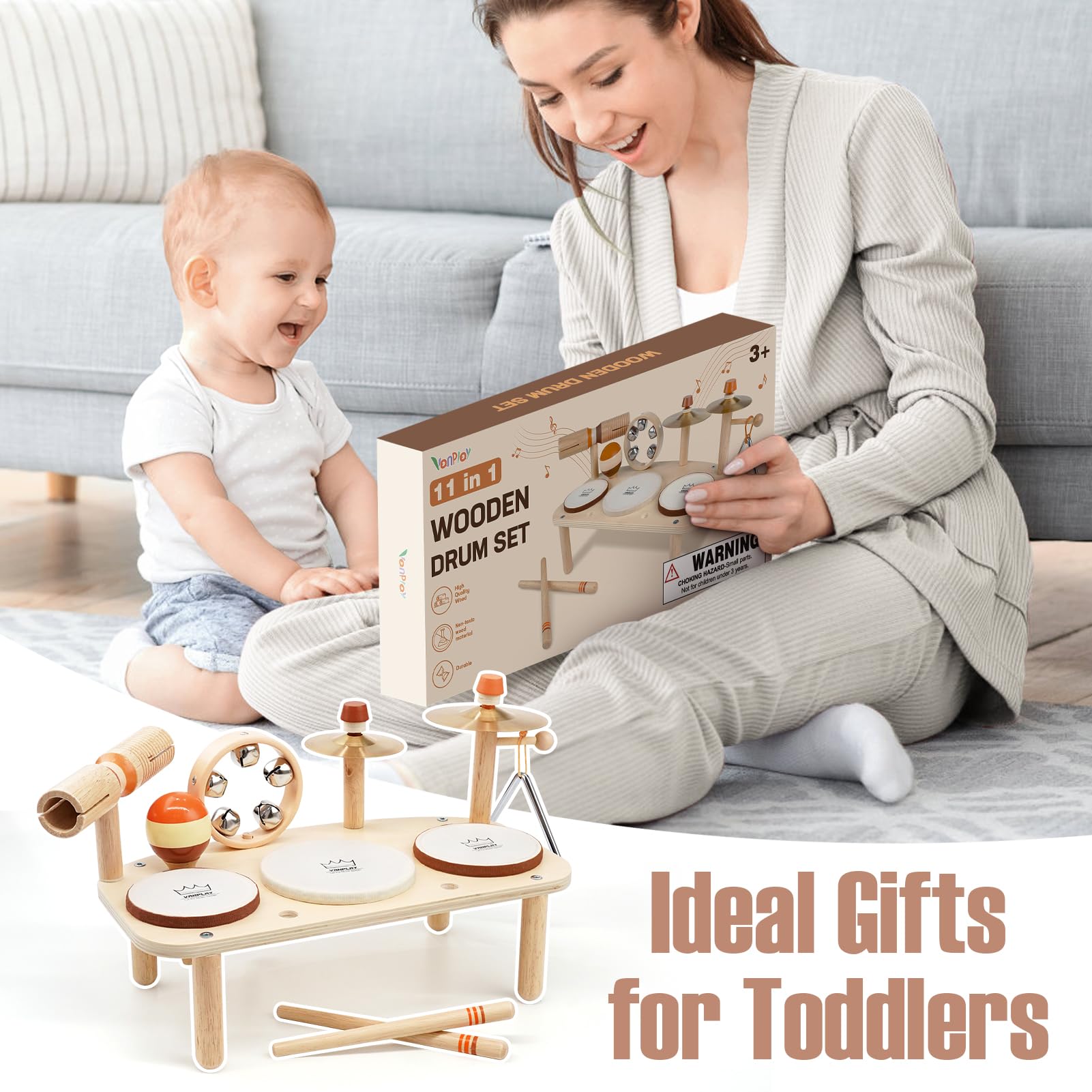 Vanplay Kids Drum Set cymbals: shimmering sounds for lively jams