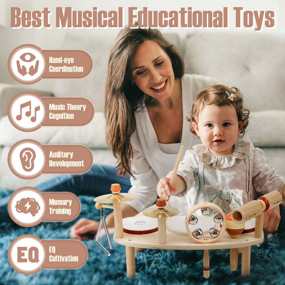 Vanplay Kids Drum Set maracas: bright shaking rhythms and joyful pretend play