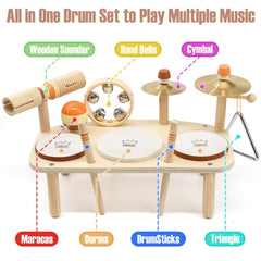 Vanplay Kids Drum Set triangle: promotes hand–eye coordination during music time