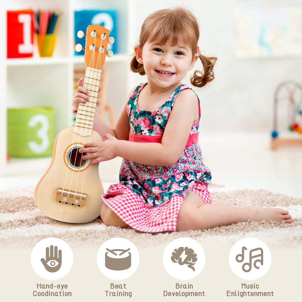 Vanplay Kids Guitar Set flute detail highlighting rounded edges for tiny fingers