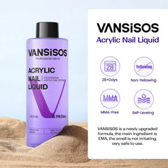 VANSISOS non-yellowing formula preserves crystal-clear nails over time