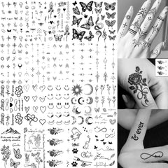 VANTATY 20-sheets mixed style tattoos for versatile hand and arm looks