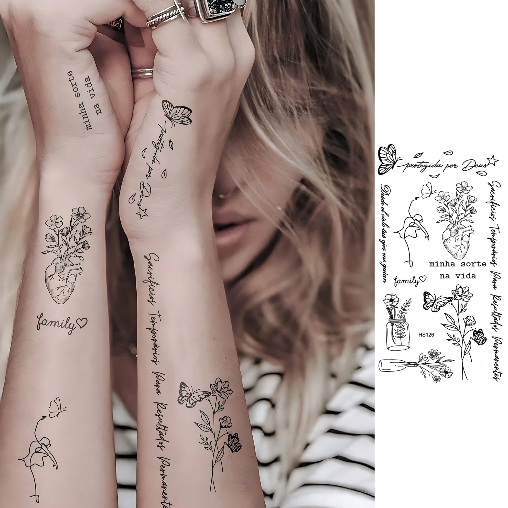 VANTATY arm wrist shoulder tattoo stickers for easy updates
