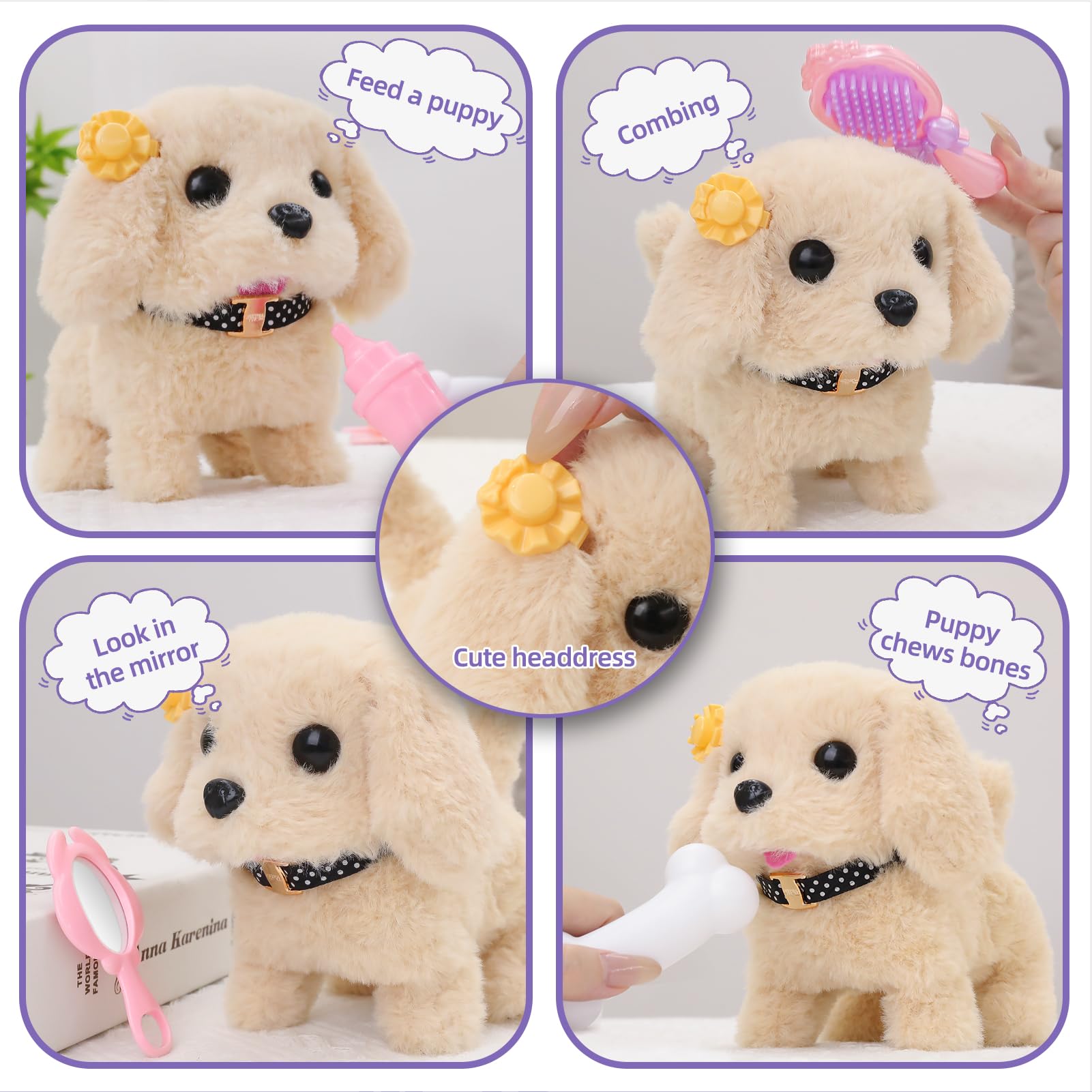 Vanvimen combs help smooth pretend fur during styling.