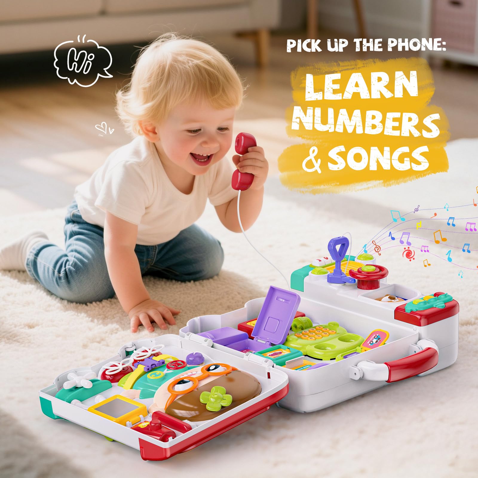 Vanvimen busy board showcased as a Christmas gift for toddlers.