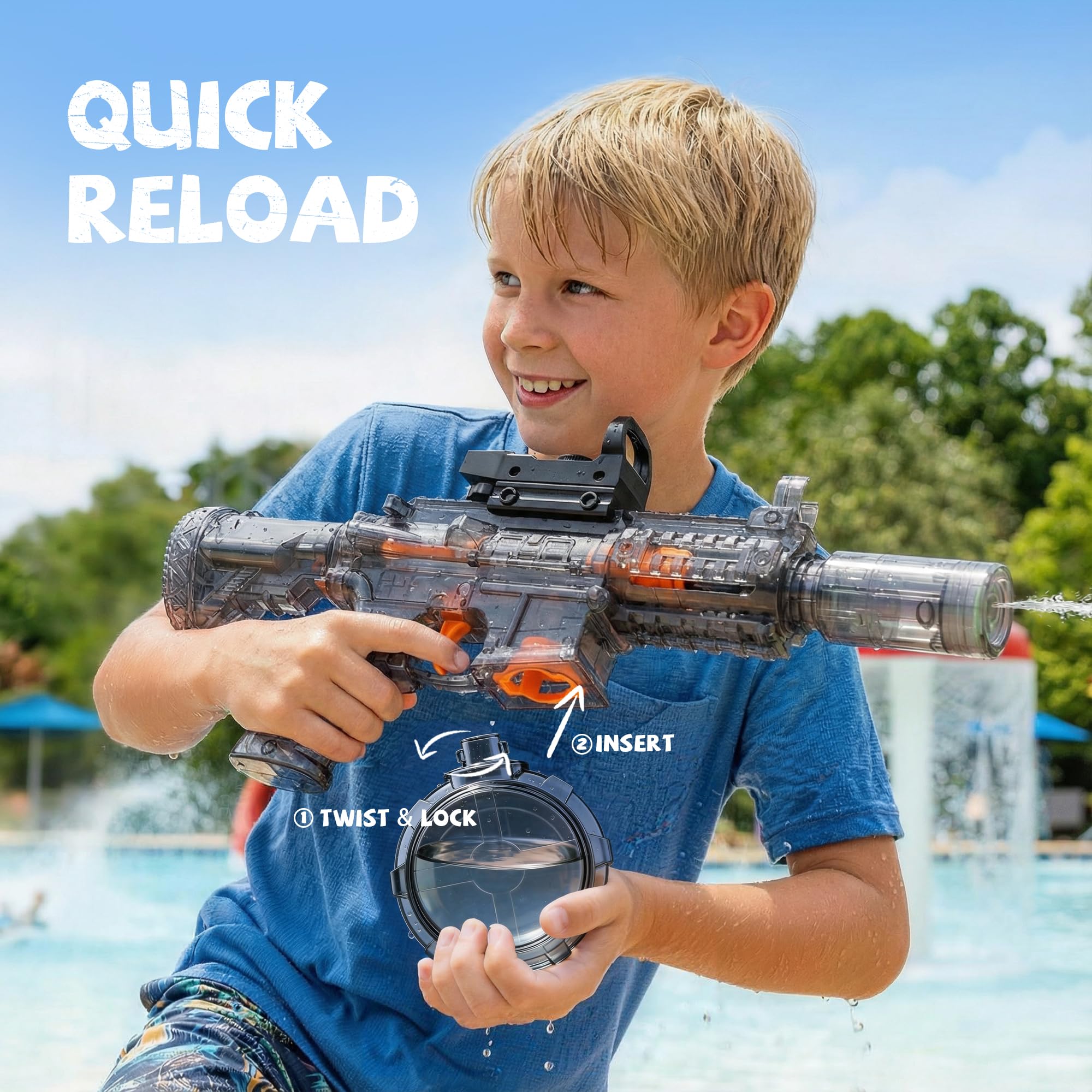 Vanvimen water gun 350cc capacity for longer sessions