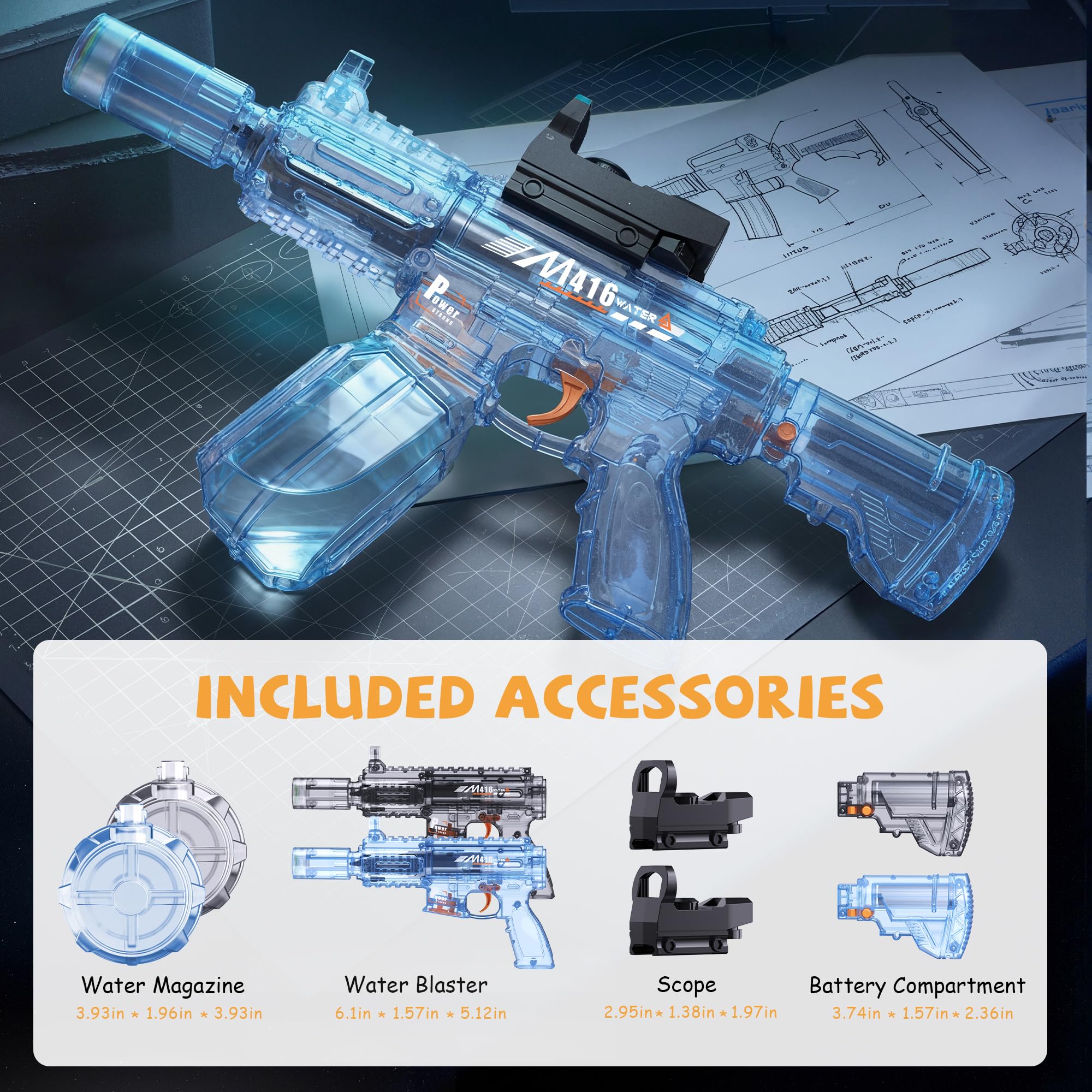 Vanvimen water gun LED glow for night battles and fun