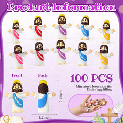 VAOHFHA Little Jesus figures in blue, ideal for church gifts and decor.