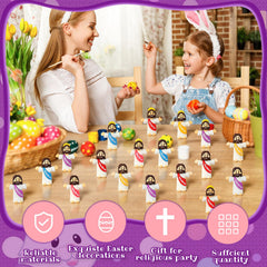 VAOHFHA Little Jesus figures in purple, sturdy for party favors.