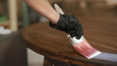 Varathane Triple Thick self-leveling formula demonstrates quick, even coverage