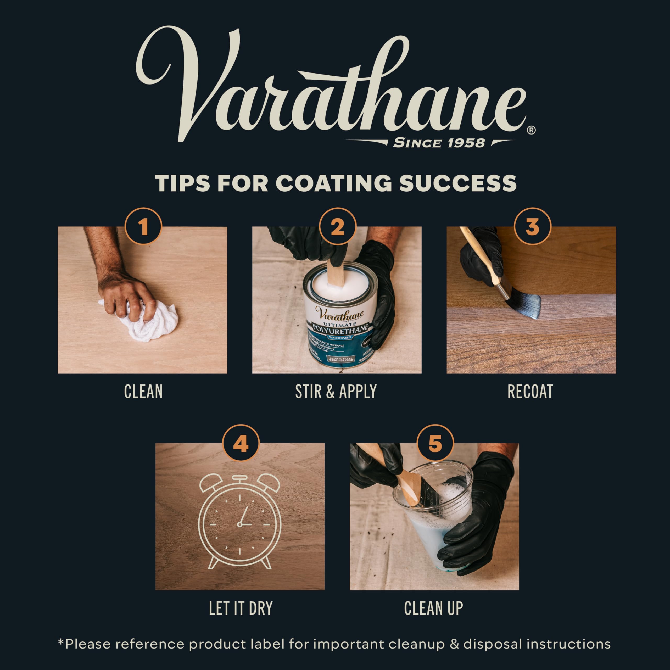 Varathane on window trim shot, highlighting fast dry times and easy cleanup.