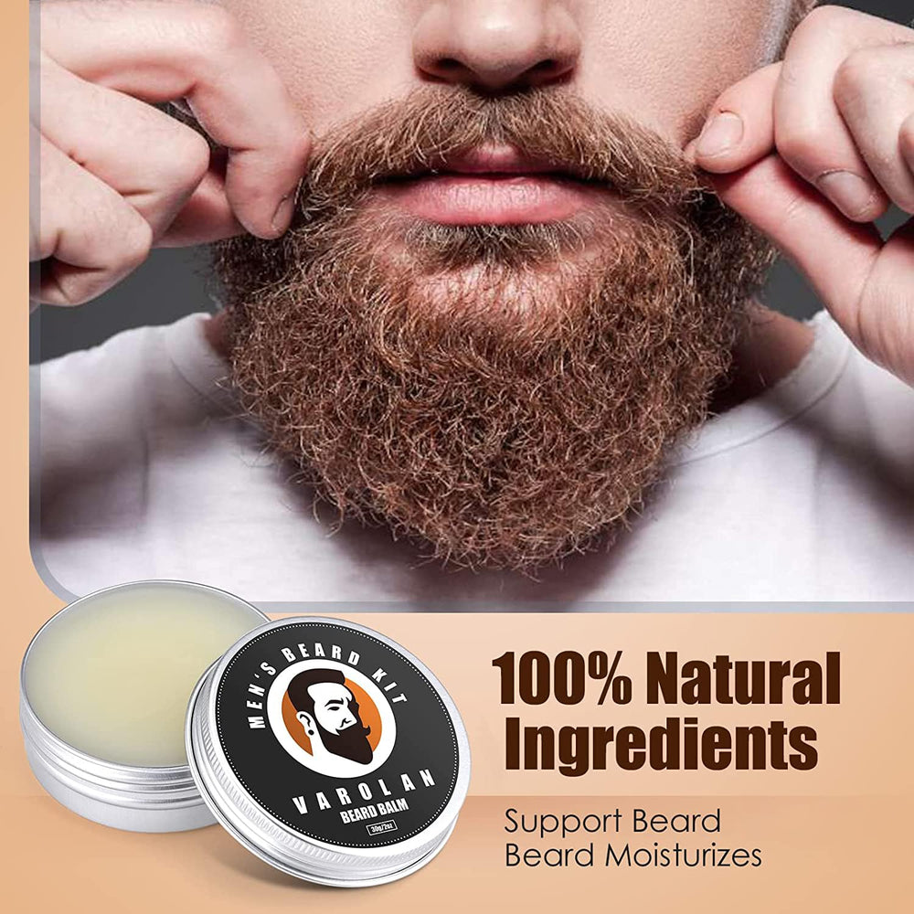 Varolan beard balm tin for deep conditioning and smoother beard texture.