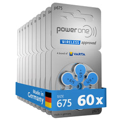VARTA Power One 675 hearing battery pack 60 for long-lasting power in daily hearing aids