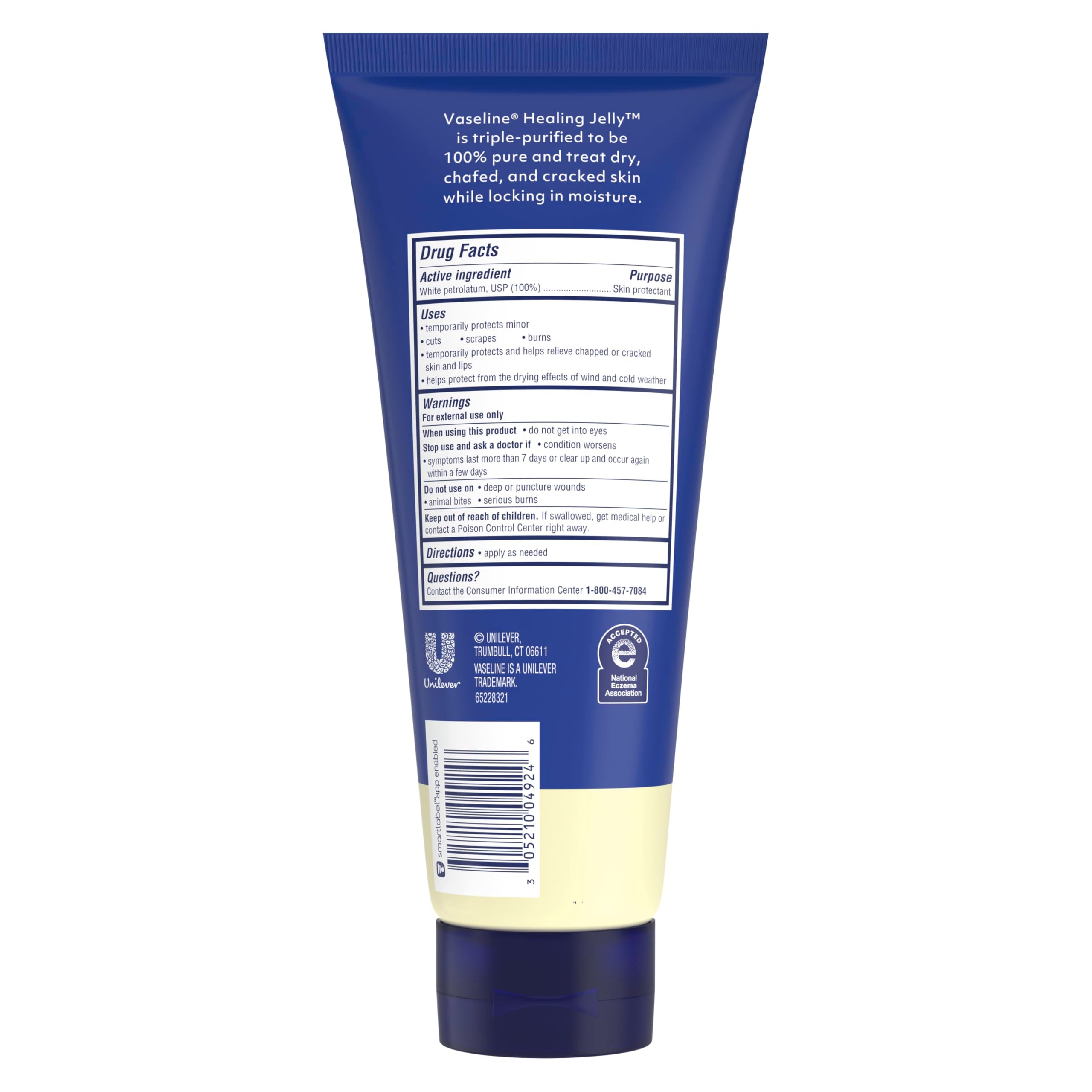 Applying Vaseline lotion to dry hands with quick absorption.