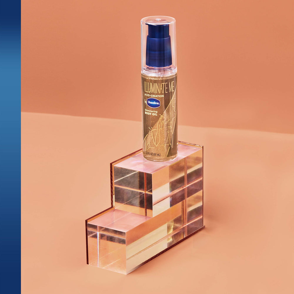 Apply after body butter for enhanced glow with Vaseline Illuminate Me