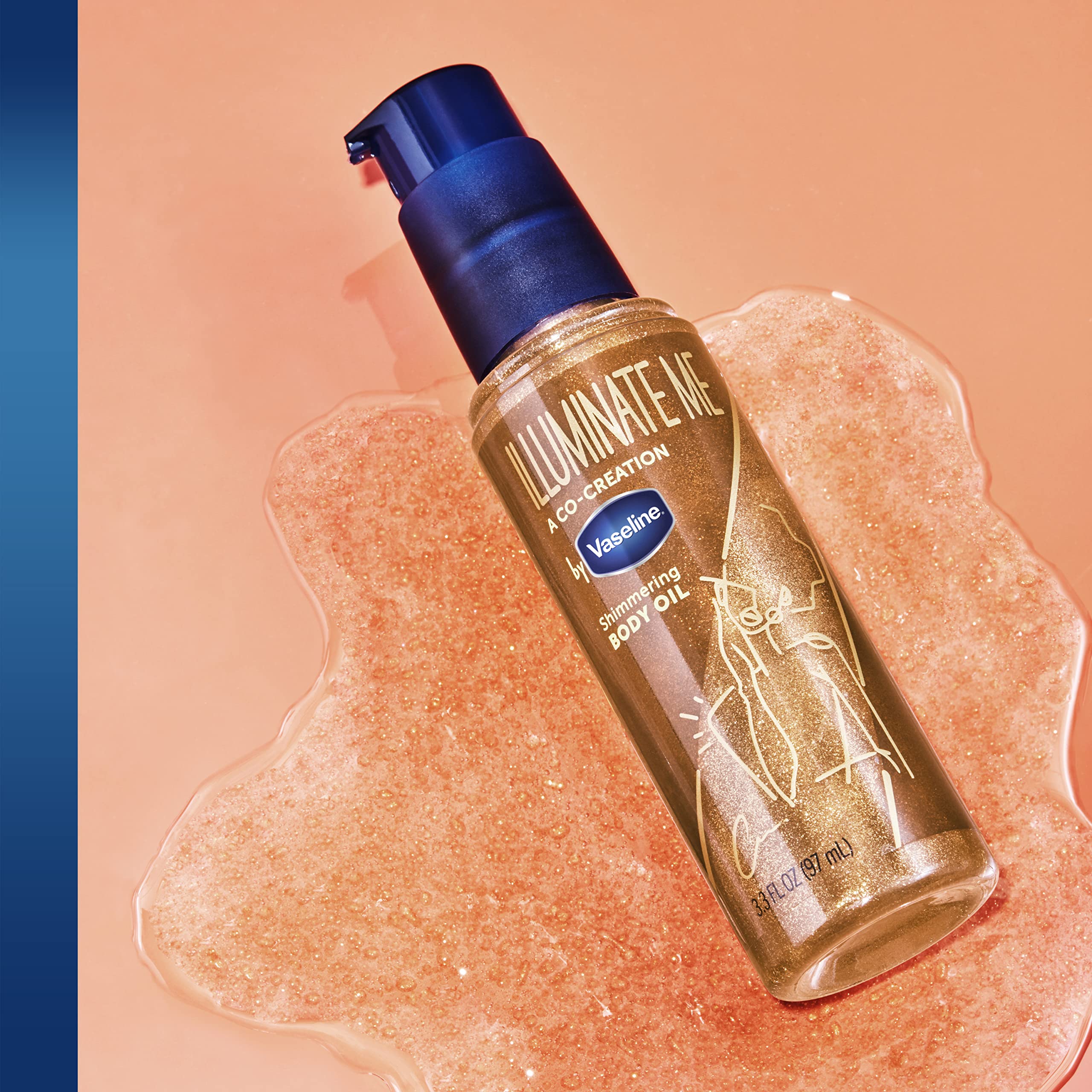 Paraben-free Vaseline Illuminate Me Shimmering Body Oil formula