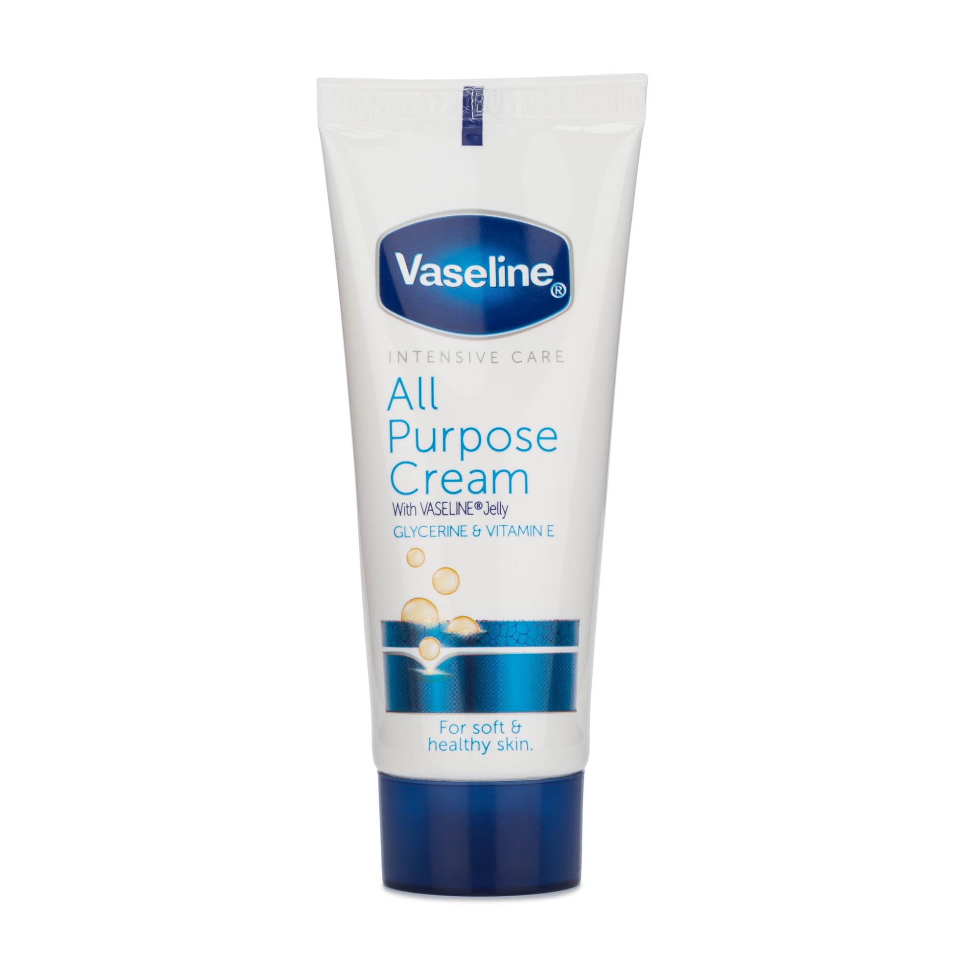 Six-pack display of Vaseline Intensive Care all-purpose cream for daily moisturization