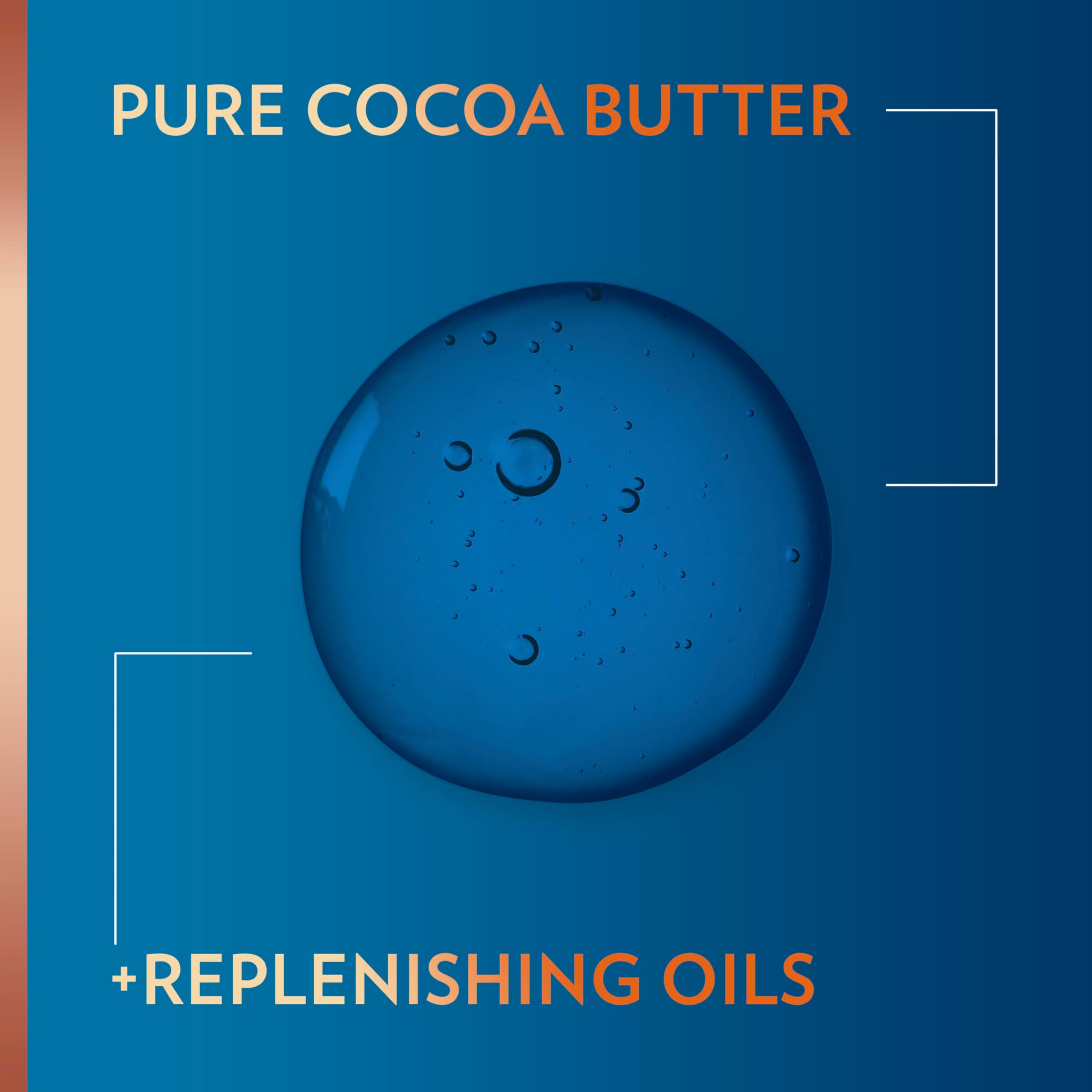 Vaseline Intensive Care Cocoa Radiant texture close-up shows silky moisturization
