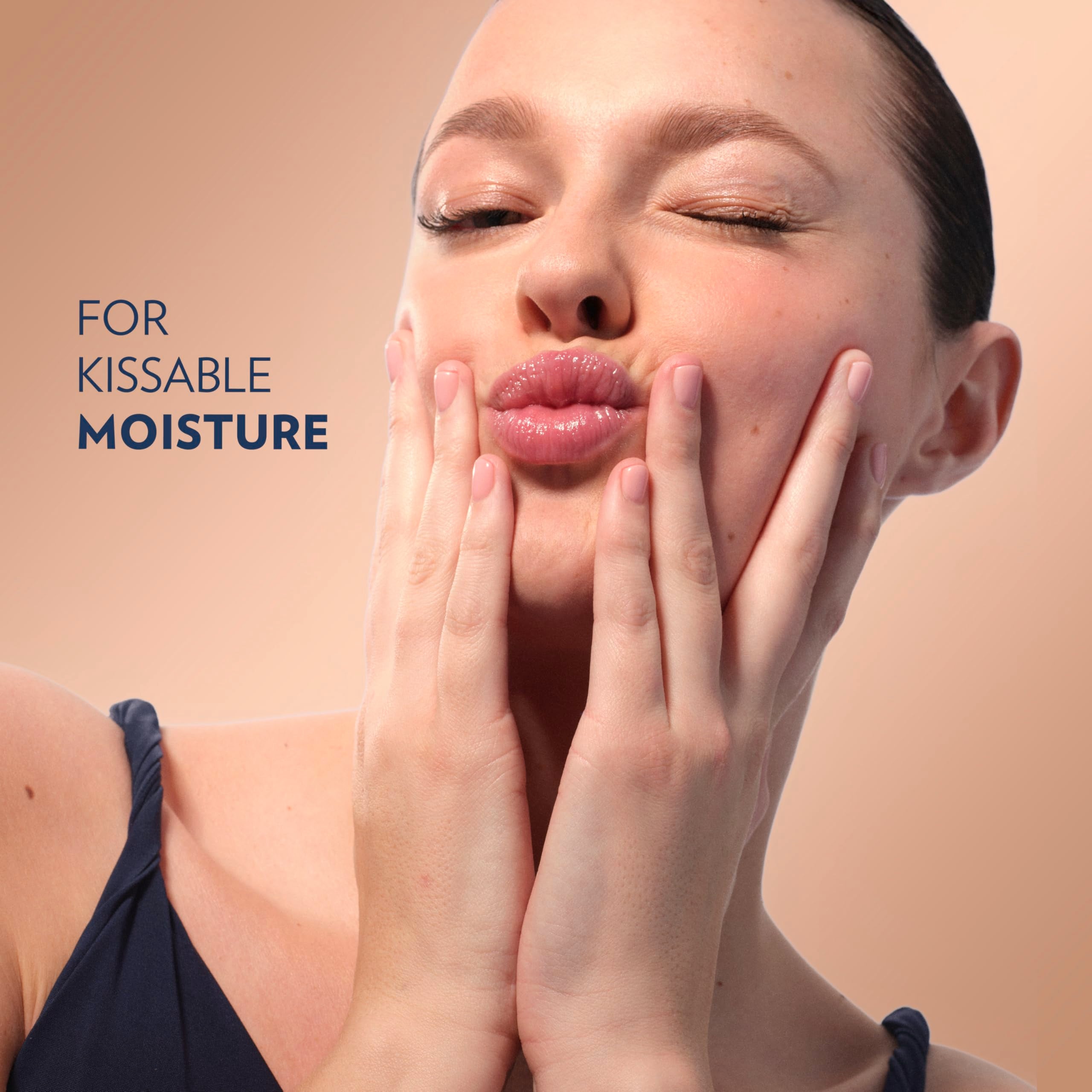 Vaseline Lip Therapy Cocoa Butter Mini close-up highlights pure Vaseline Jelly base.