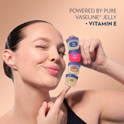 Vaseline Lip Therapy Cocoa Butter Mini smooths lips with non-sticky moisture.