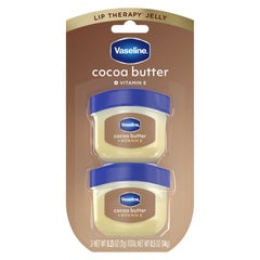 Vaseline Lip Therapy Cocoa Butter Mini packaging shown for on-the-go lip care.