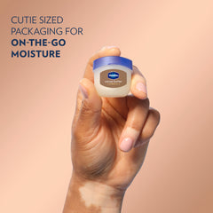 Vaseline Lip Therapy Cocoa Butter Mini fits in pocket for daily moisture.
