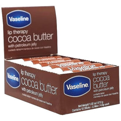 Close-up of Vaseline Cocoa Stick dispensing for mess-free application