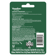 Vaseline Lip Therapy Holiday Coconut Macaroon stick closed for travel use
