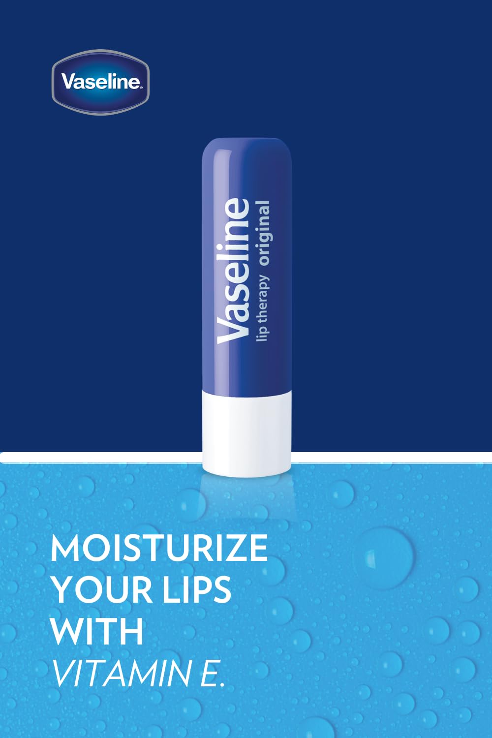 Vaseline Lip Therapy hydration boost detail with Vitamin E