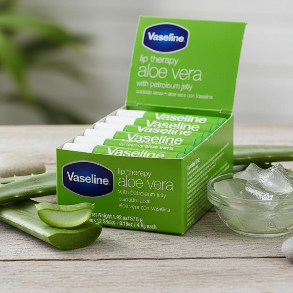 Vaseline Lip Therapy Original stick front view for daily hydration
