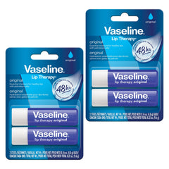 Vaseline Lip Therapy Original stick delivers quick hydration for dry lips.