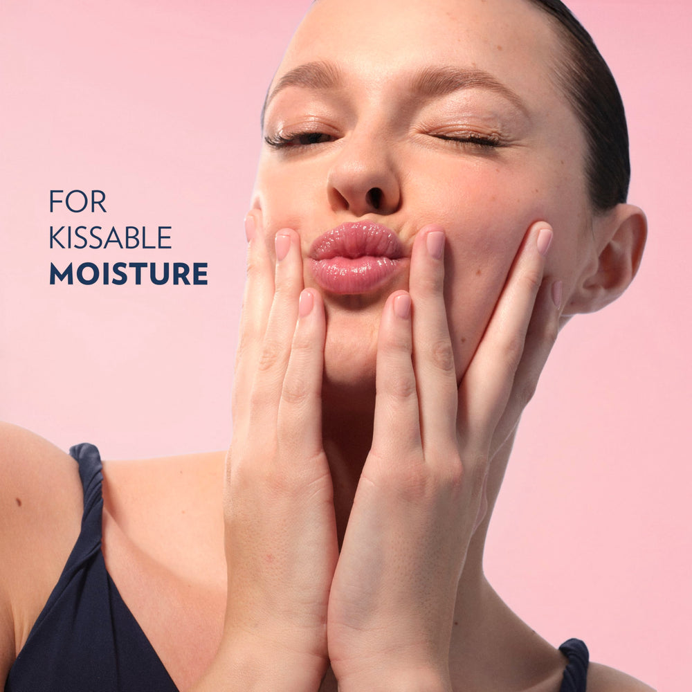 Vaseline Lip Therapy Rosy Lips Mini balm swirl reveals even tint and moisture.
