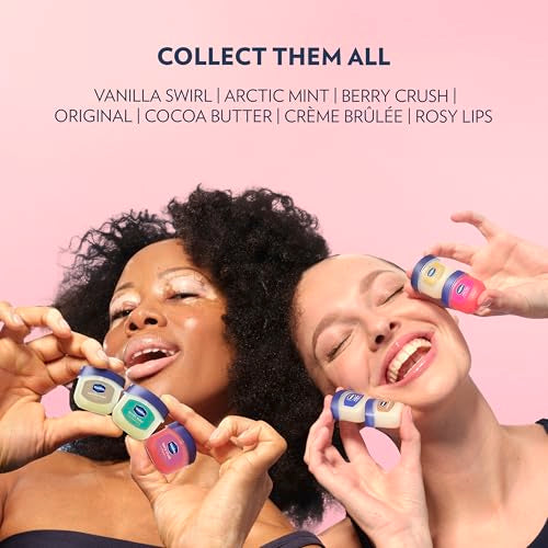 Vaseline Lip Therapy Rosy Lips Mini travel-ready compact case for on-the-go lip care.
