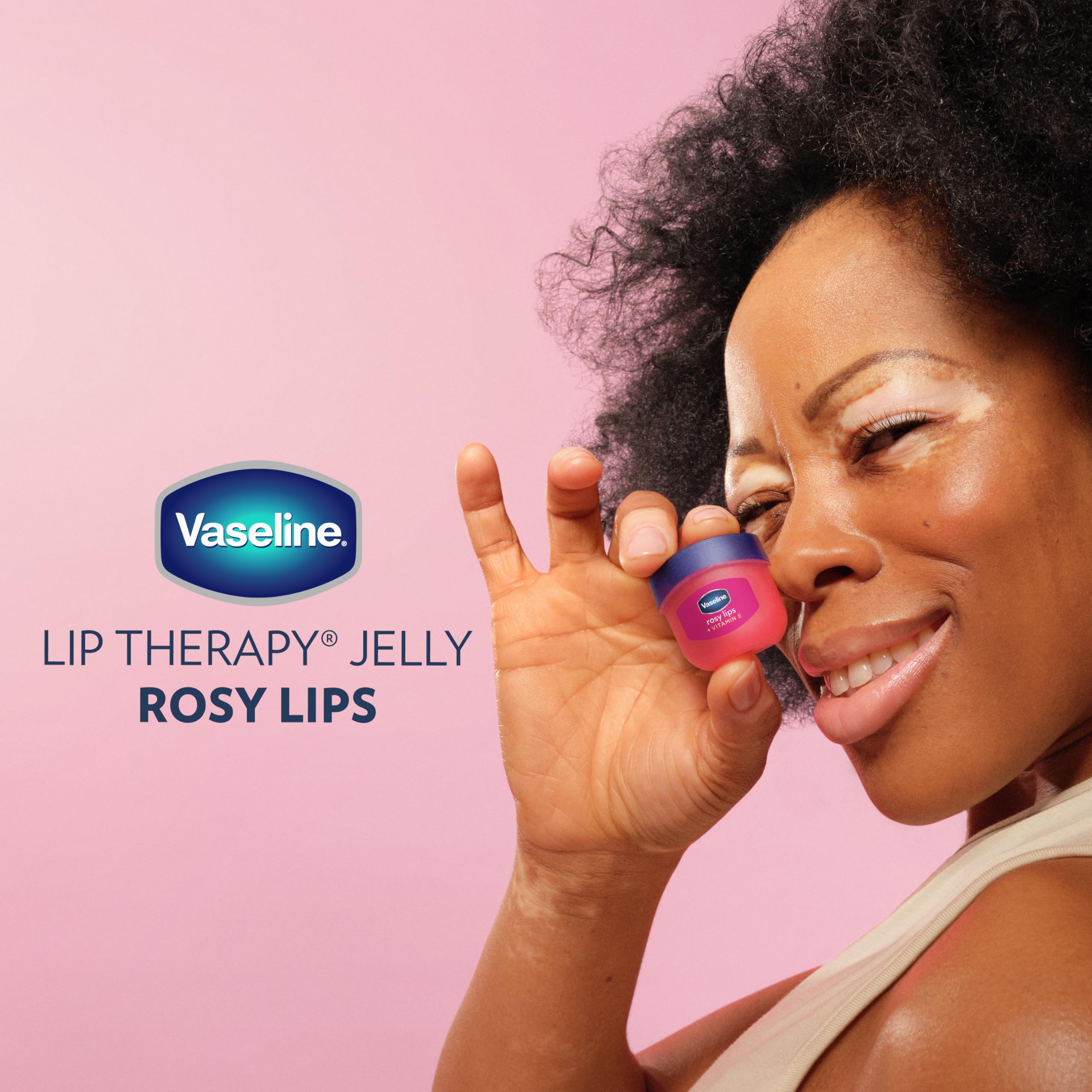 Vaseline Lip Therapy Rosy Lips Mini rosy shine provides natural color and moisture.