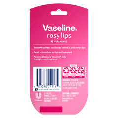 Vaseline Lip Therapy Rosy Lips Mini tube-apply demonstrates easy, non-sticky hydration.