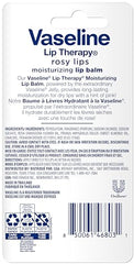 Vaseline Lip Therapy Rosy Lips twist-up application shows easy, mess-free lip care.